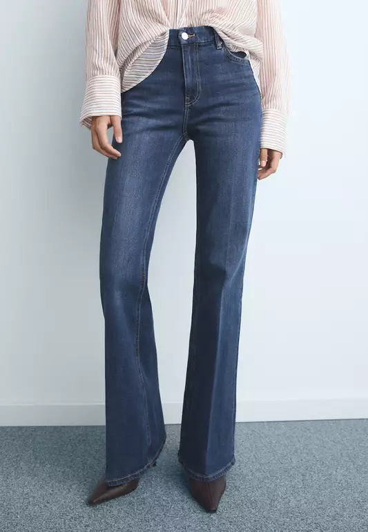 Violet Flared High-Rise Jeans
