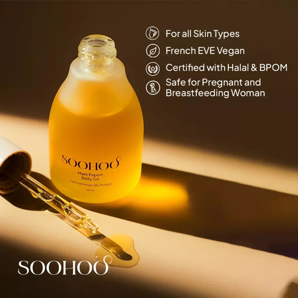 Soohoo Vegan Truffle Mark Expert Belly Oil - Minyak Penghilang Stretch Mark Ibu Hamil dan Menyusui