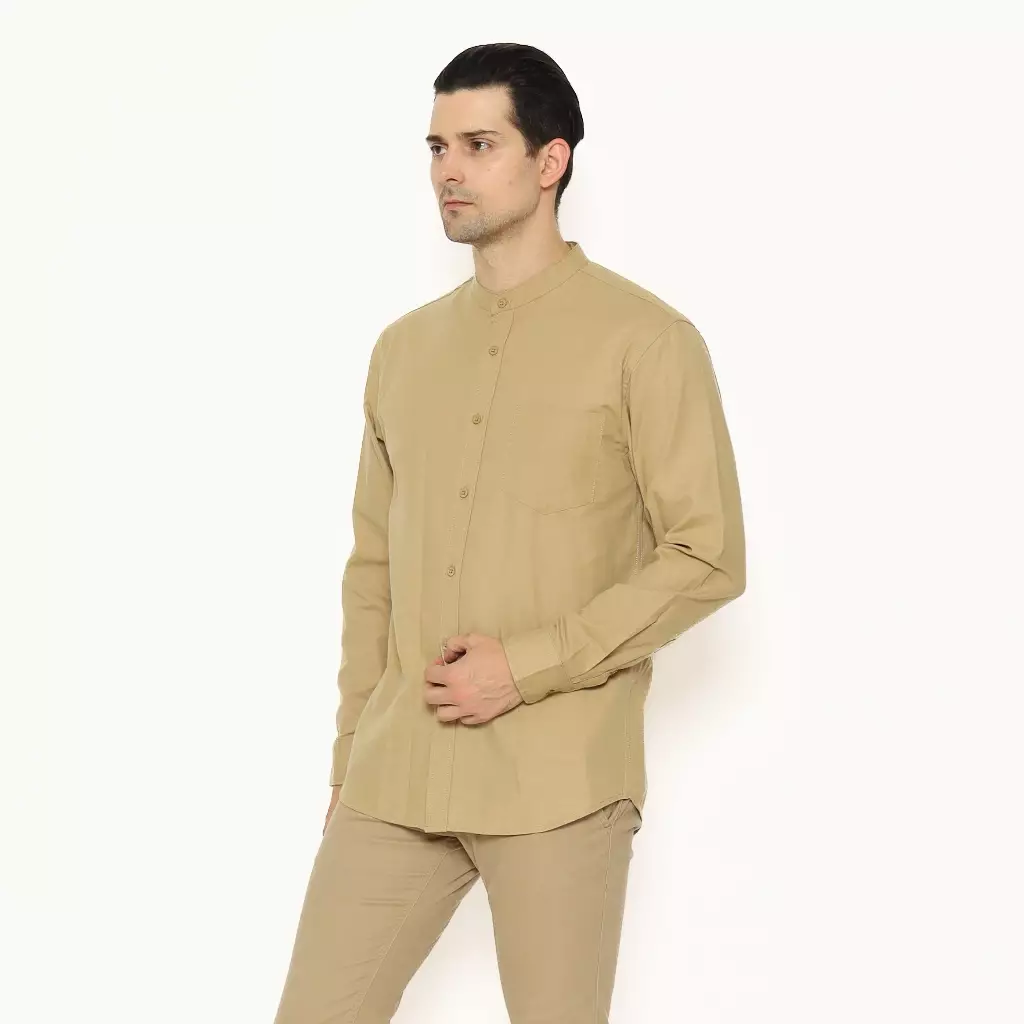 AMK Kemeja Pria Lengan Panjang SHG NOBI L/S Khaki