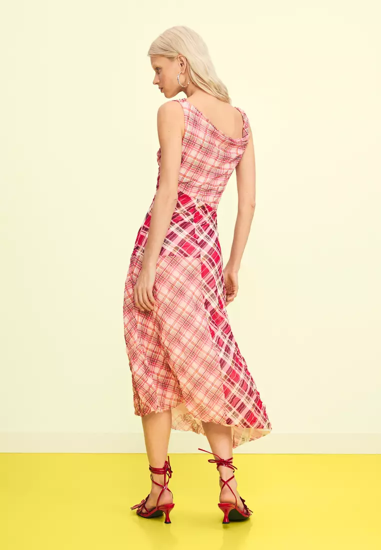 Checkered strap dress