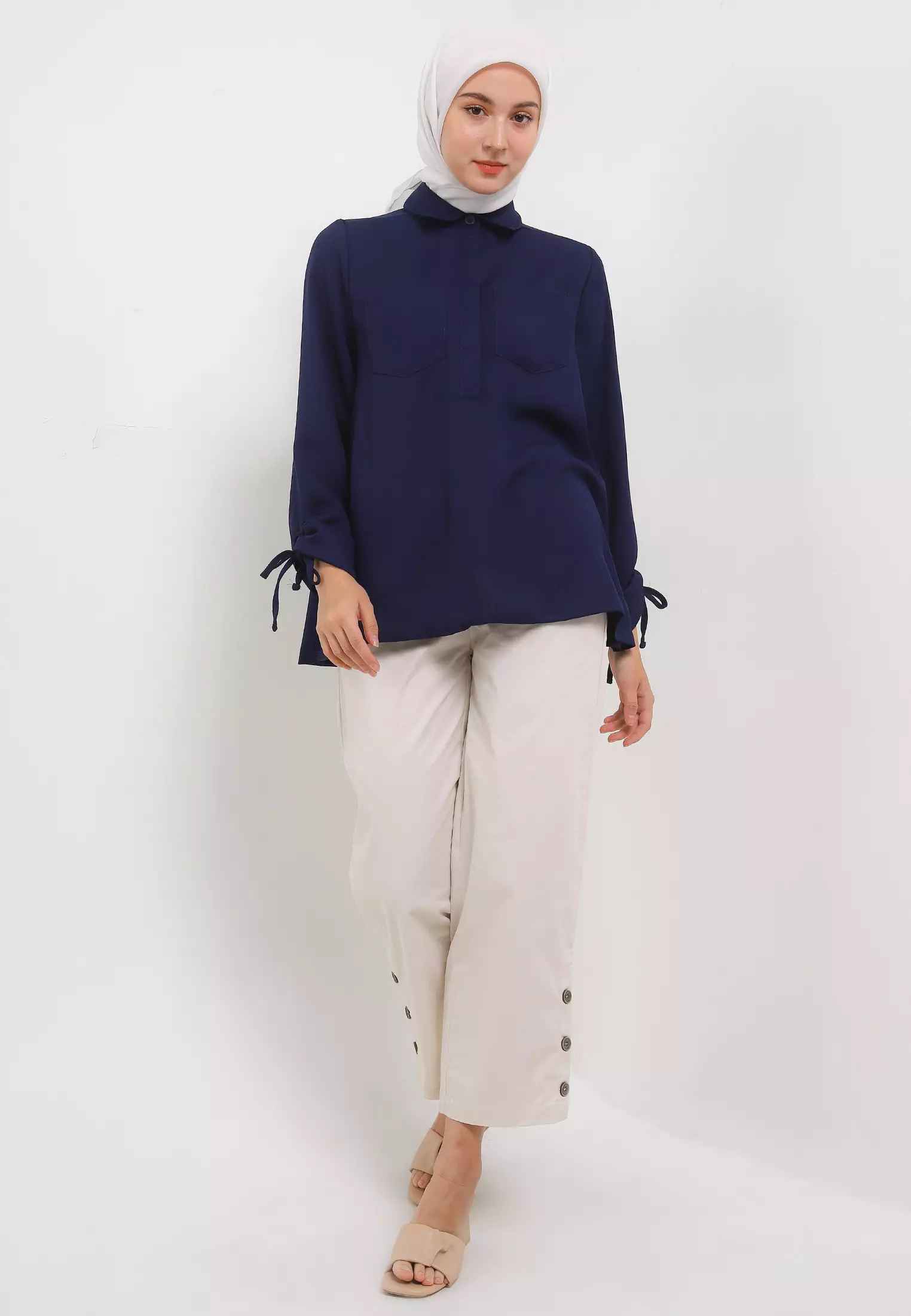 MFMW Akifah Atasan Blouse Navy