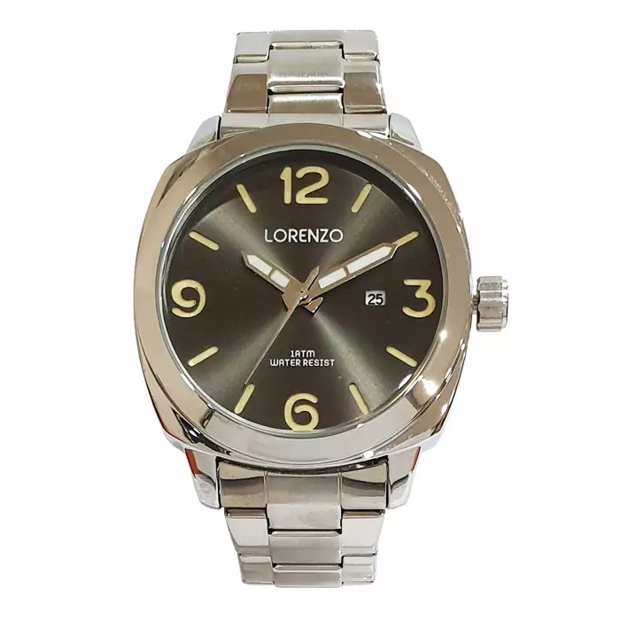 Jam tangan LORENZO 1039 Analog Original Rantai Stainless