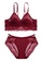 ZITIQUE Lace Triangle Cup Thin Non-Steel Beautiful Back Bra Set-Red A6576USCCC1B7CGS_1