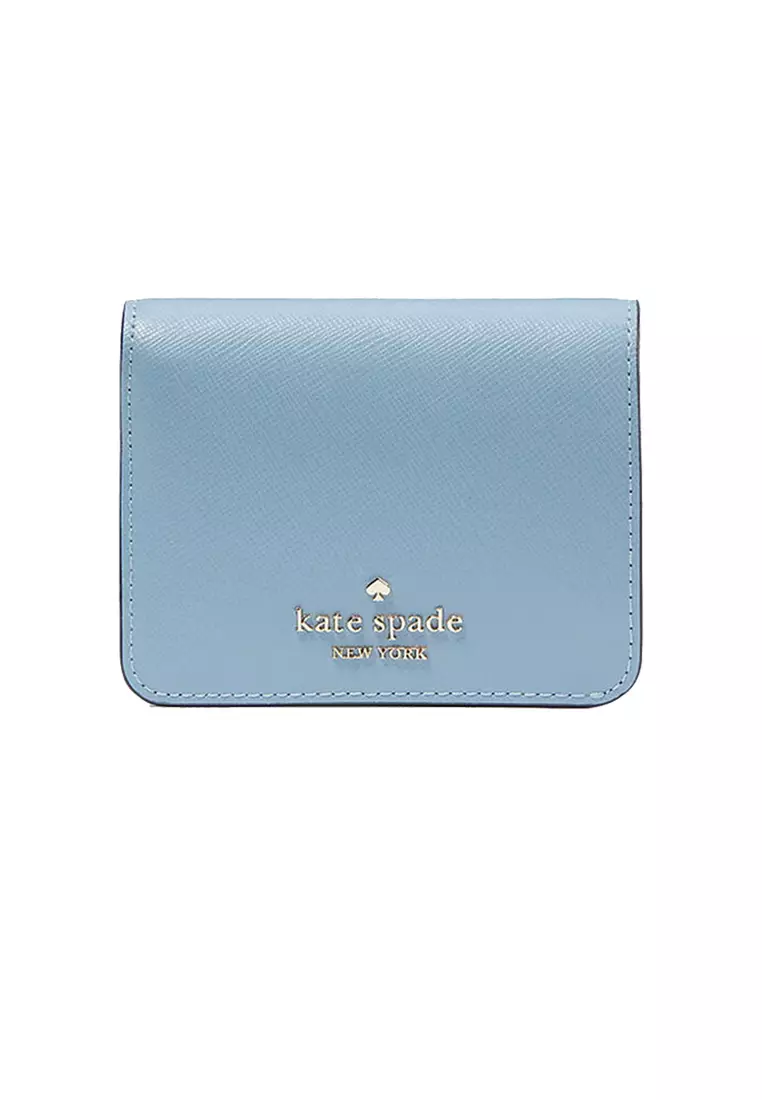 Kate Spade Wristlets Singapore Website - Blazer Blue Multicolor Morgan  Flower Bed Embossed Card Womens