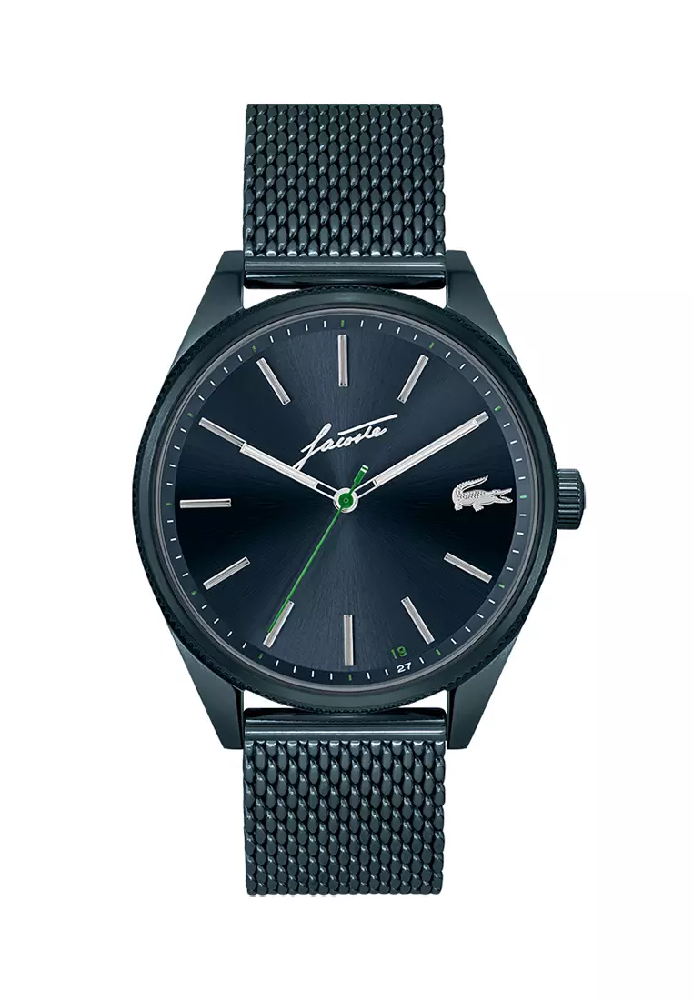  Lacoste TIEBREAKER Men's Quartz Stainless Steel and Silicone  Strap Casual Watch, Color: Blue (Model: 2011125) : Clothing, Shoes & Jewelry