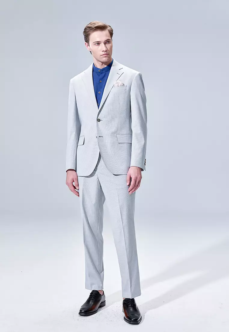 Light Grey Houndstooth Leisure Suit