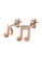 Her Jewellery gold Music Note Earrings (Rose Gold) - Made with premium grade crystals from Austria D86DCAC45DD98DGS_3