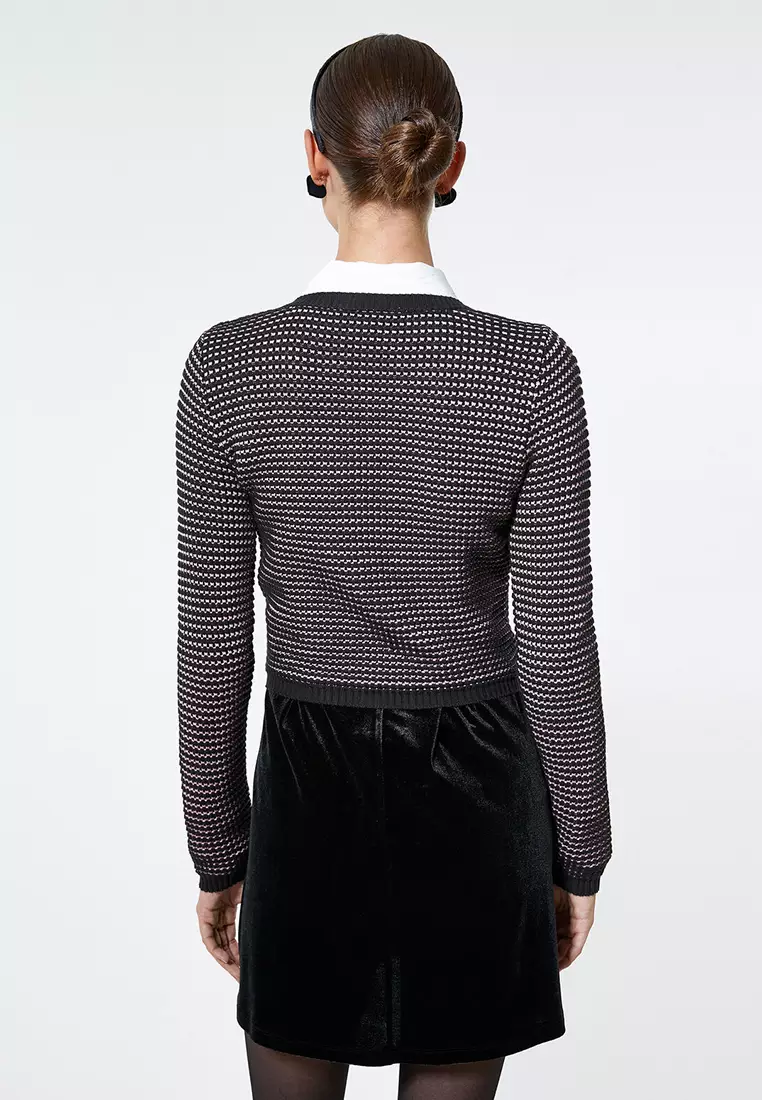 Scoop Neck Crop Cardigan