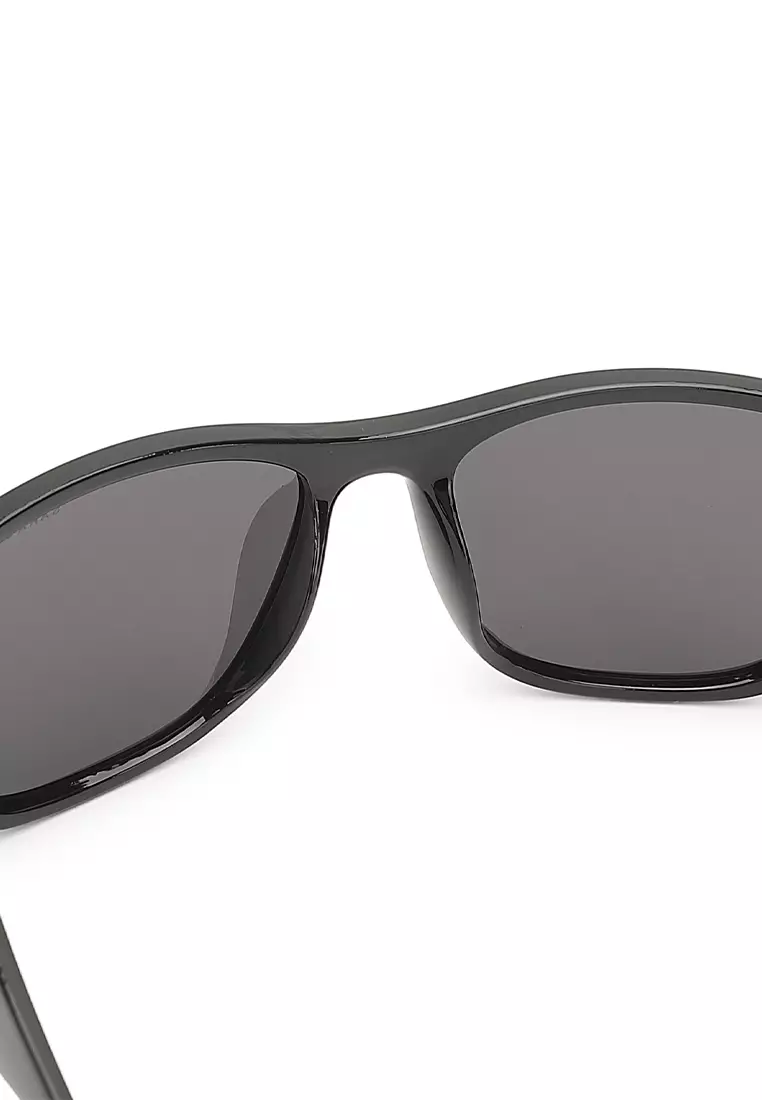 Unisex Casual Polarized Rectangular Sunglasses - Light Black