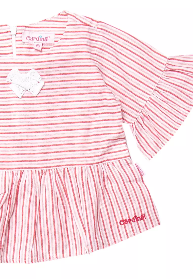 Cardinal Kids Girl V-neck Motif Blouse Anak Perempuan
