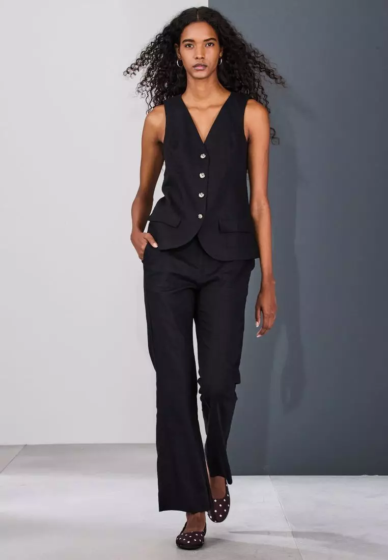 Linen Blend Waistcoat