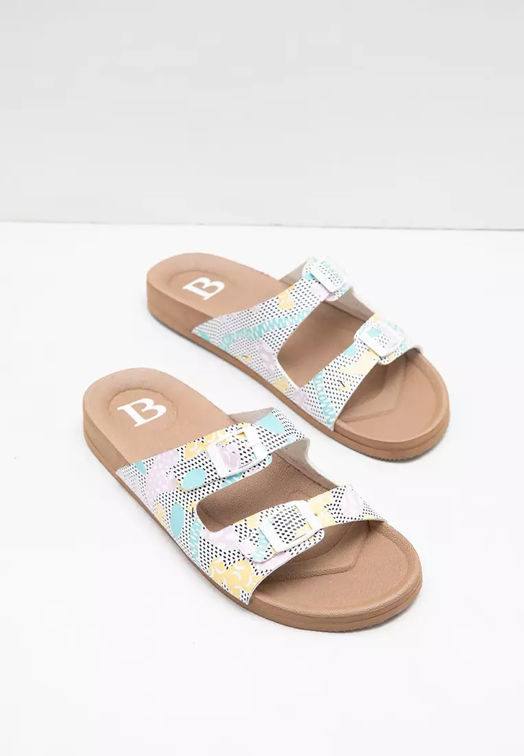 Sophie Sonia Printed Sandal White
