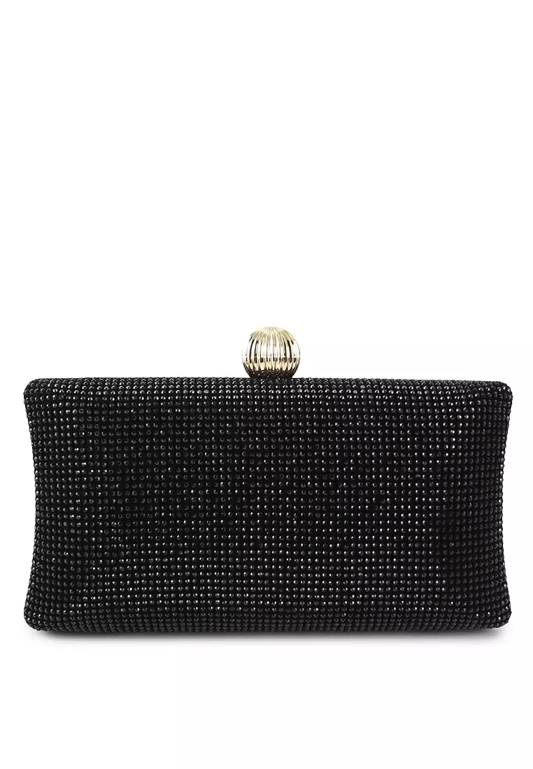 Red diamante deals clutch bag