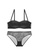 ZITIQUE black Women's American Style High-class Thin Demi-cup Lingerie Set (Bra And Underwear) - Black FA73BUSE0D993DGS_1