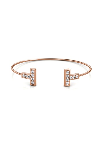 Her Jewellery gold Her Jewellery Hermies Bangle (Rose Gold) with Premium Grade Crystals from Austria HE581AC0RDQ6MY_1