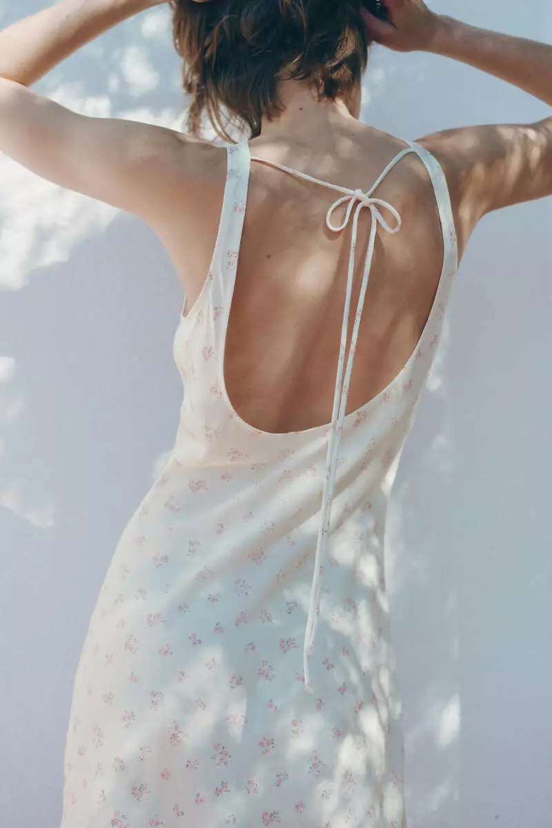 Cowl-neck satin dress