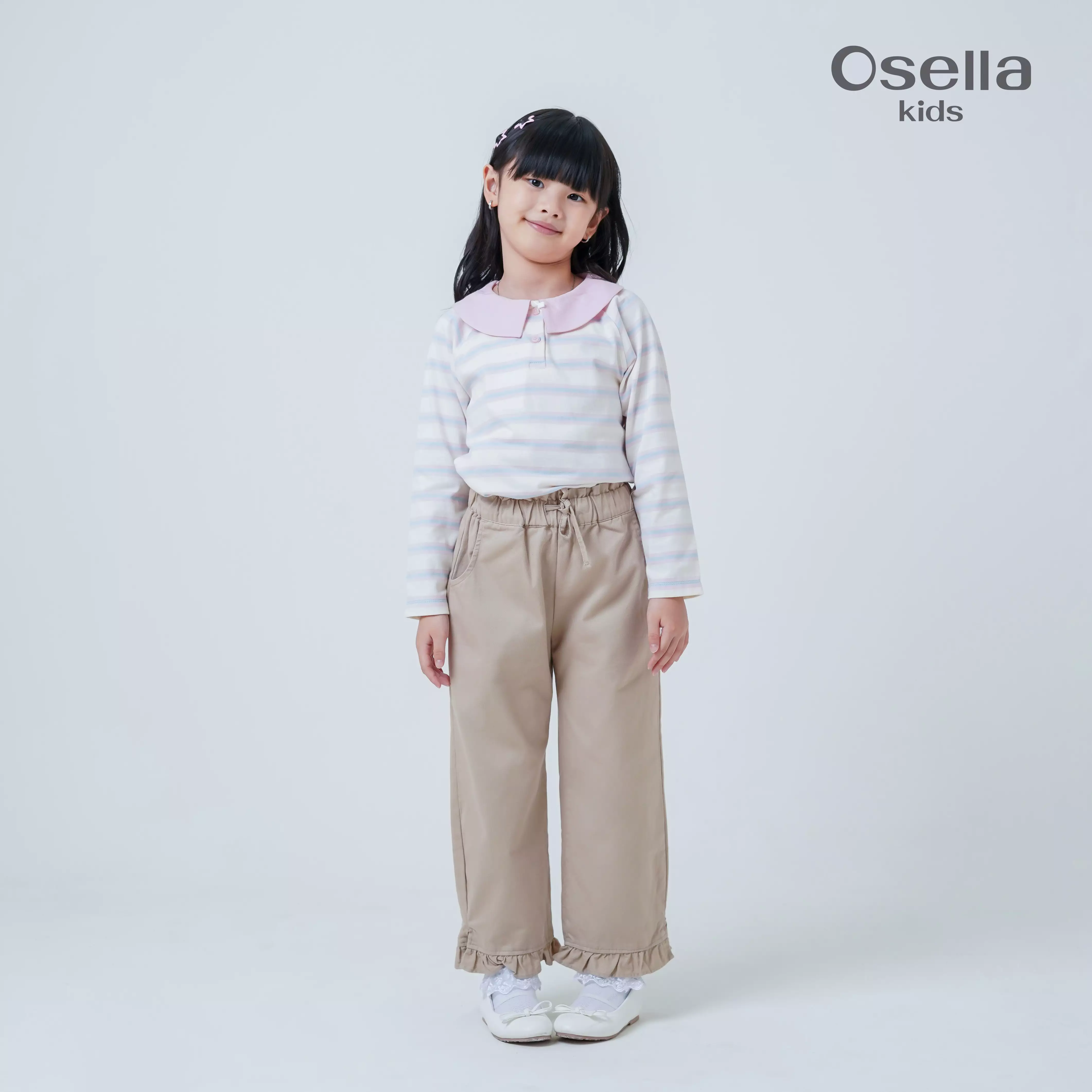 Osella Kids Zoya Ruffle Long Pants 2387660138 | Celana Ruffle Panjang Anak Perempuan