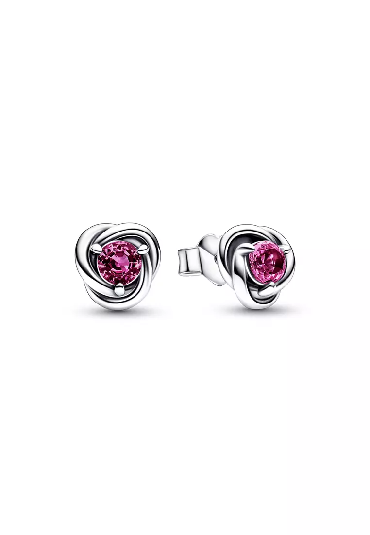 Buy PANDORA PANDORA Pink Eternity Circle Stud Earrings Online