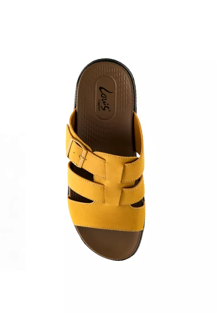 Men Slip On Faux Leather Classic Casual Sandals - 250141255