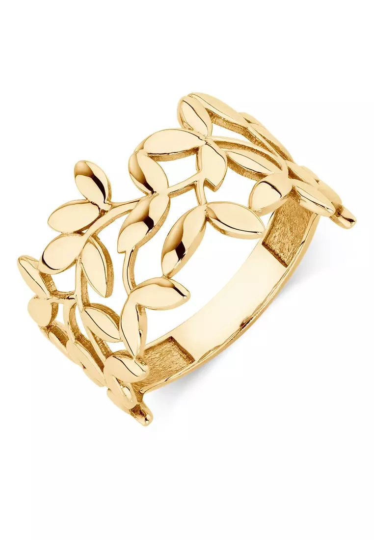 Gold 2025 leaf ring