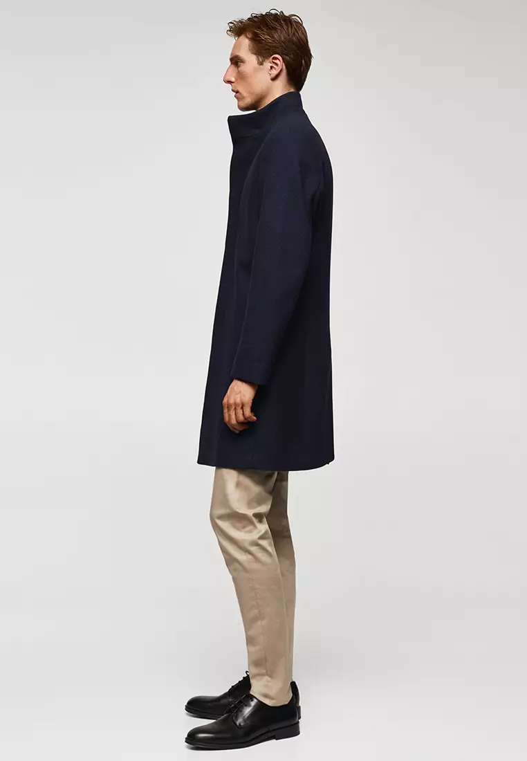 Wool clearance funnel coat