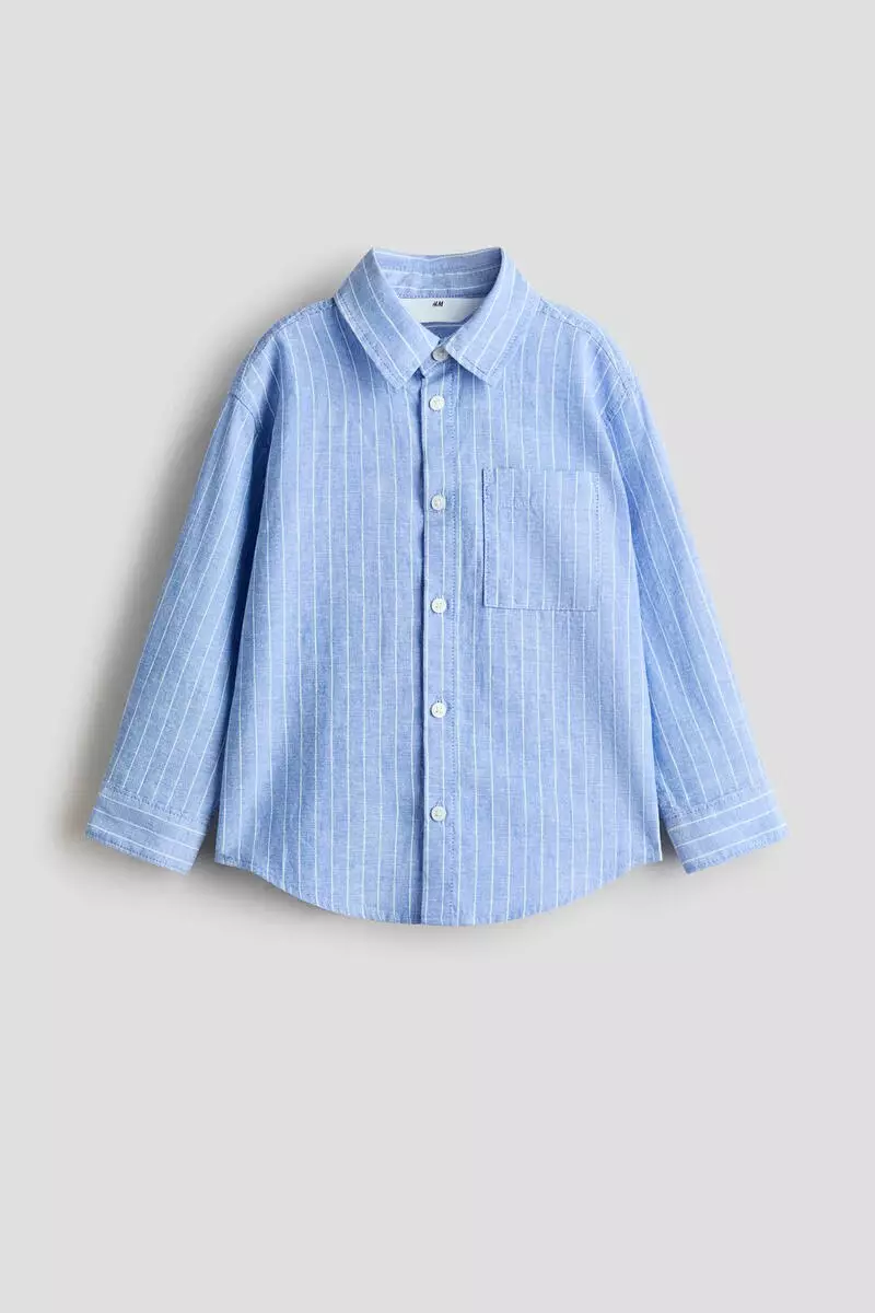 Linen-blend shirt
