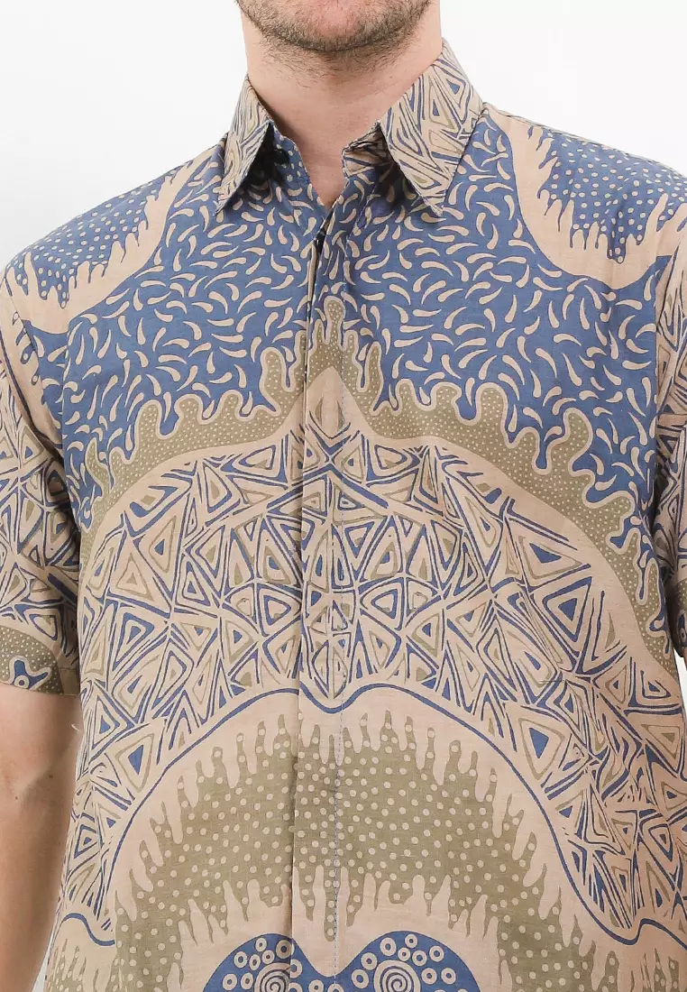 Piramid Kemeja Batik Premium Pria Casual Modern Lengan Pendek