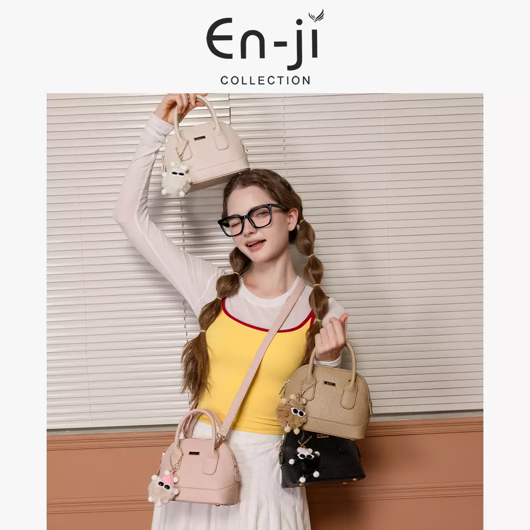 En-ji Jiumi Slingbag Wanita Warna Chestnut
