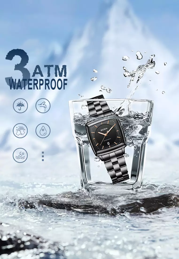 Jam Tangan Couple Original Full Luminous Kuarsa Tali Stainless Steel Fashion Classic Jam Tangan Pria dan Wanita black