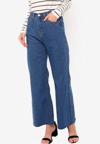 Buy Zalora Straight Cut Mid Rise Jeans Online Zalora Singapore