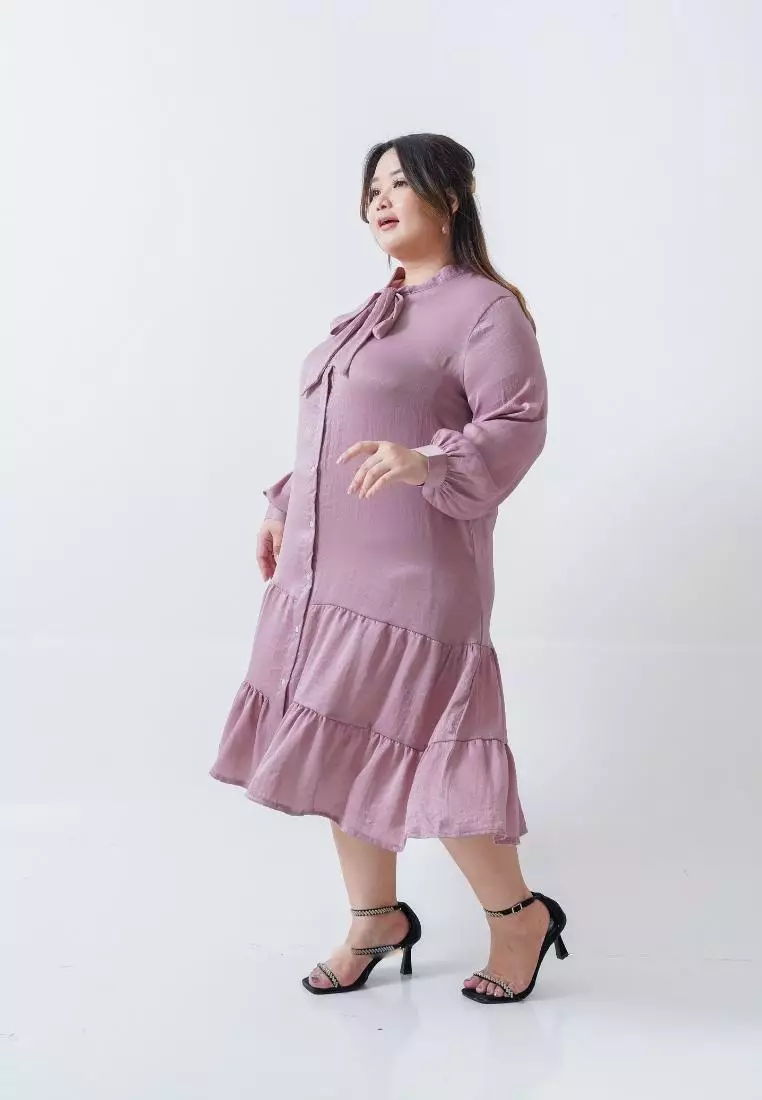 Plus Size Long Dress Ollenca dusty lilac