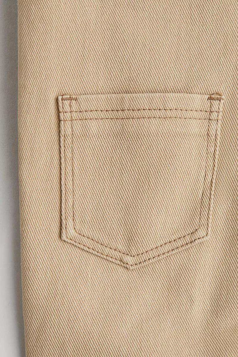 Motif-detail twill dungarees