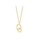 Glamorousky white 925 Sterling Silver Plated Gold Fashion Simple Hollow Irregular Pendant with Imitation Pearl and Necklace 85008AC7688F89GS_1