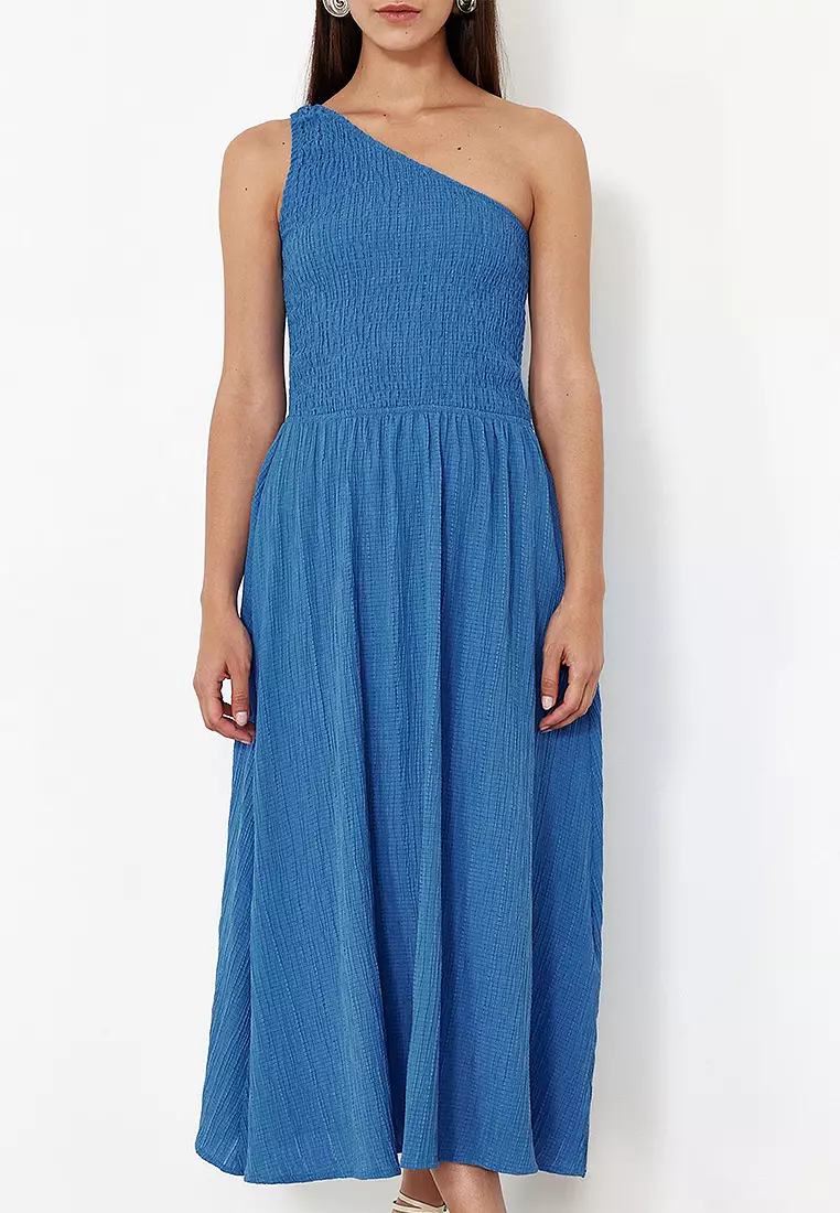 One Shoulder Midi Dress