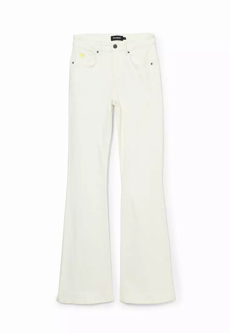 Chasehot Rekbare Vrouwenjeans, Hoge Taille Push-Up Flare Jeans met Zakken, Ruime Jegging Denim Broek, Donkere Was-L-29