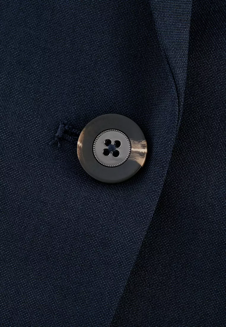 Polyester 修身西裝外套