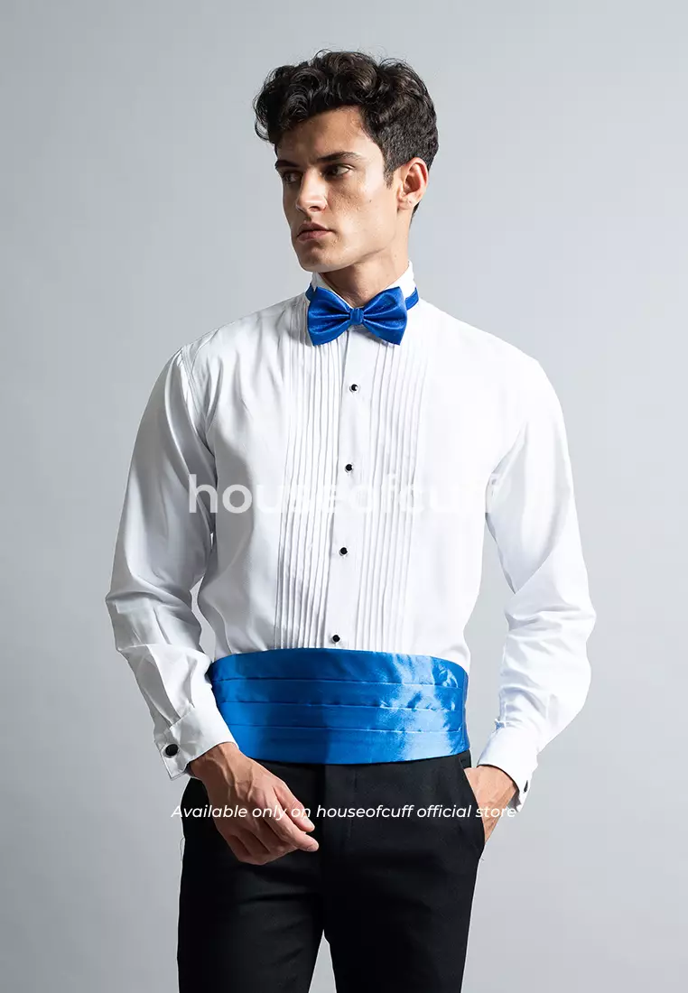 Suspender Gesper Belt Wedding Best Man Cummerbund Biru Benhur