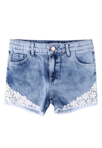 Buy Koton Lace Denim Shorts Online Zalora Singapore