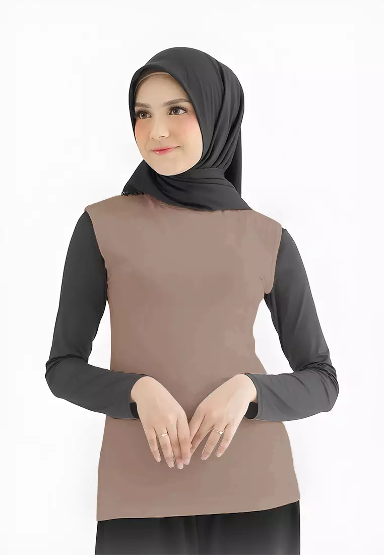 Cotton Bee - Round Neck Sleeveless | Inner Manset Kaos Tanpa Lengan - Mocha - M