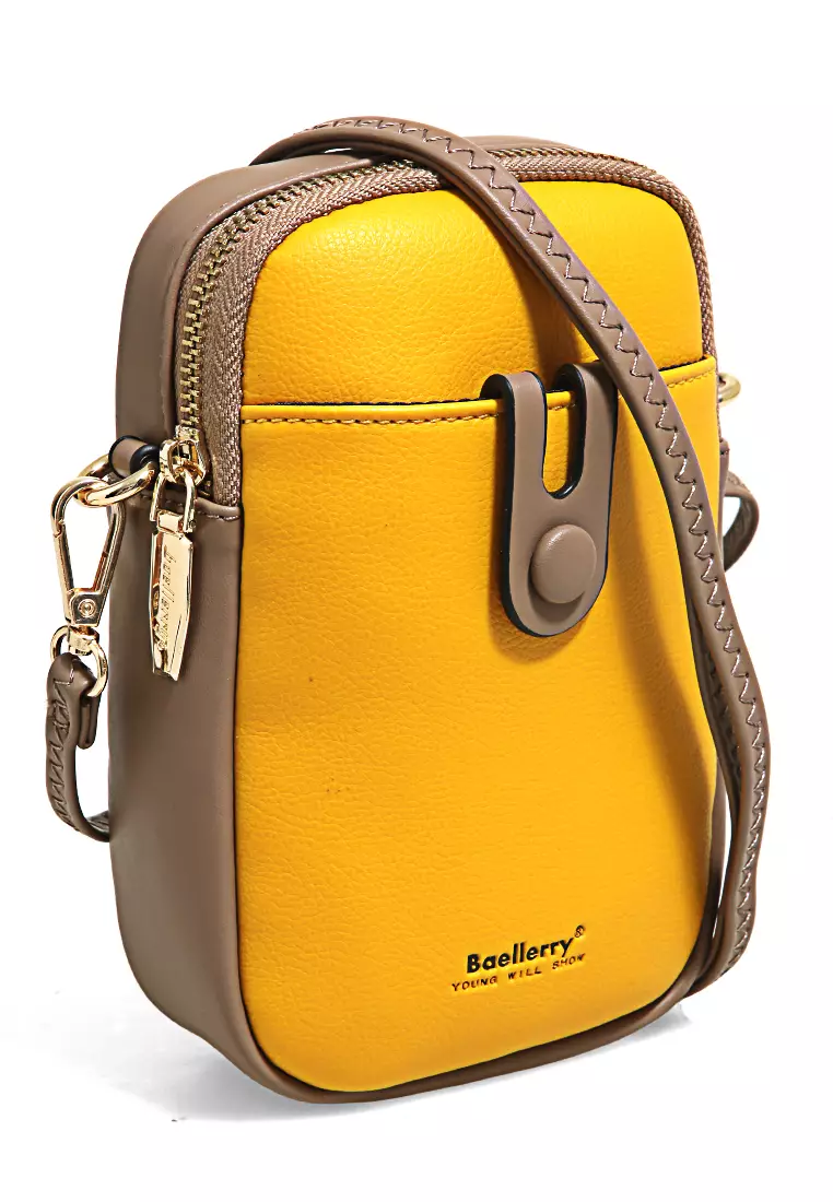 Sling Bag Tas Selempang Handphone Wanita Uniqe Design Large Compartment Material Leather ORIGINAL