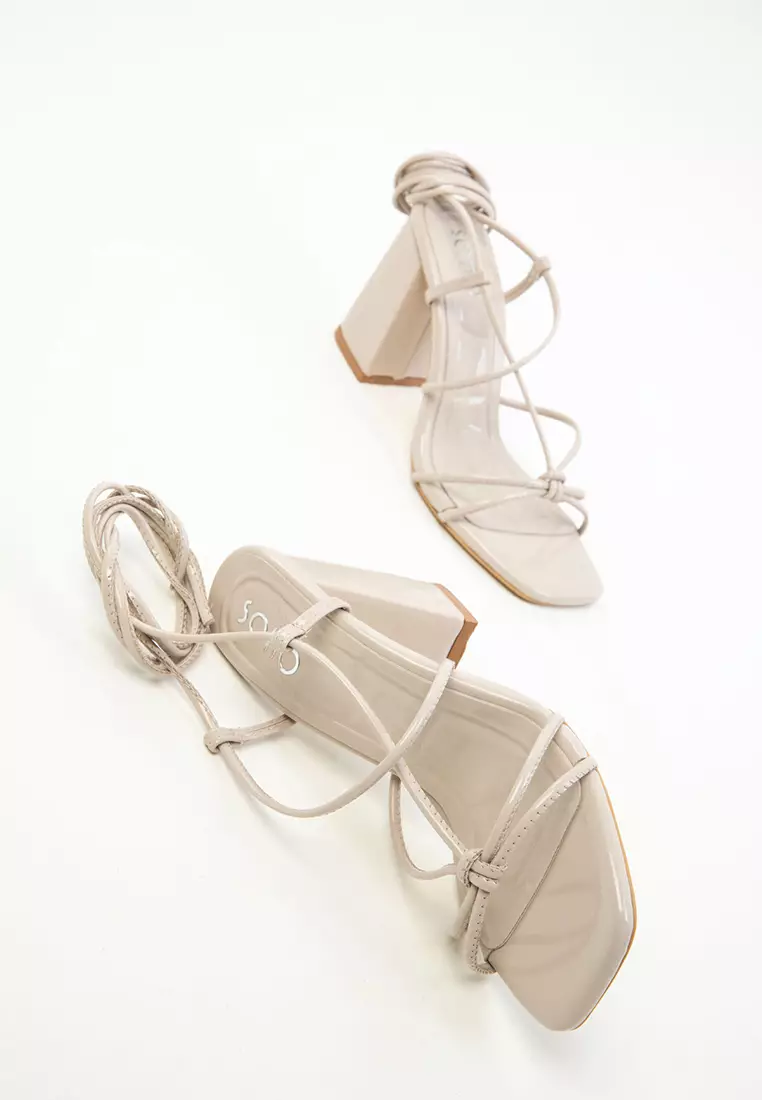 Mink Patent Leather Women's Classic Heeled Shoes 20324