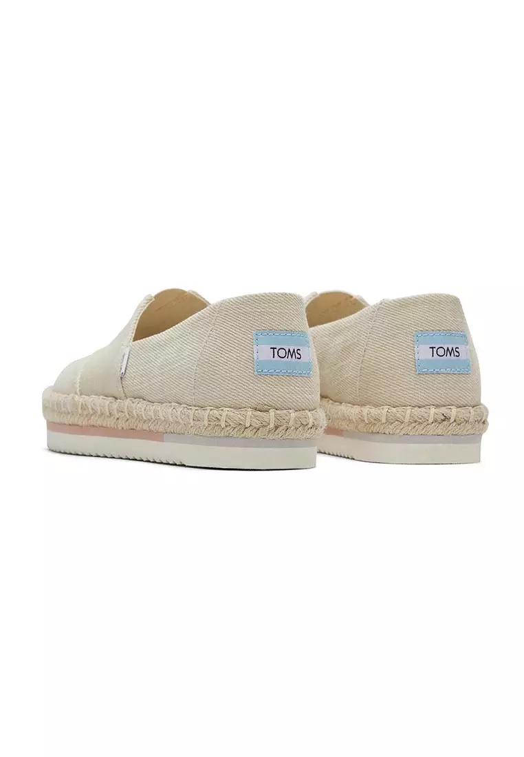 Women Alpargata Platform Rope Natural Heavy Twill Shoes