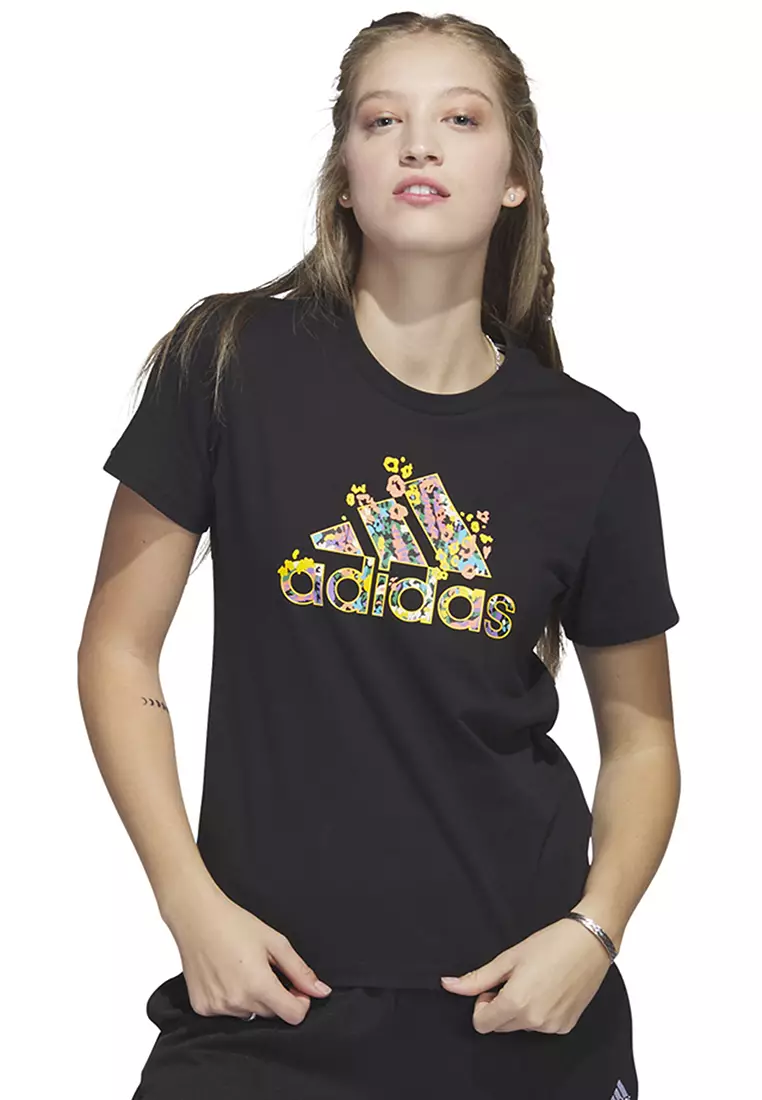 Buy Adidas Floral Badge Of Sport Graphic T-Shirt Online | Zalora Malaysia