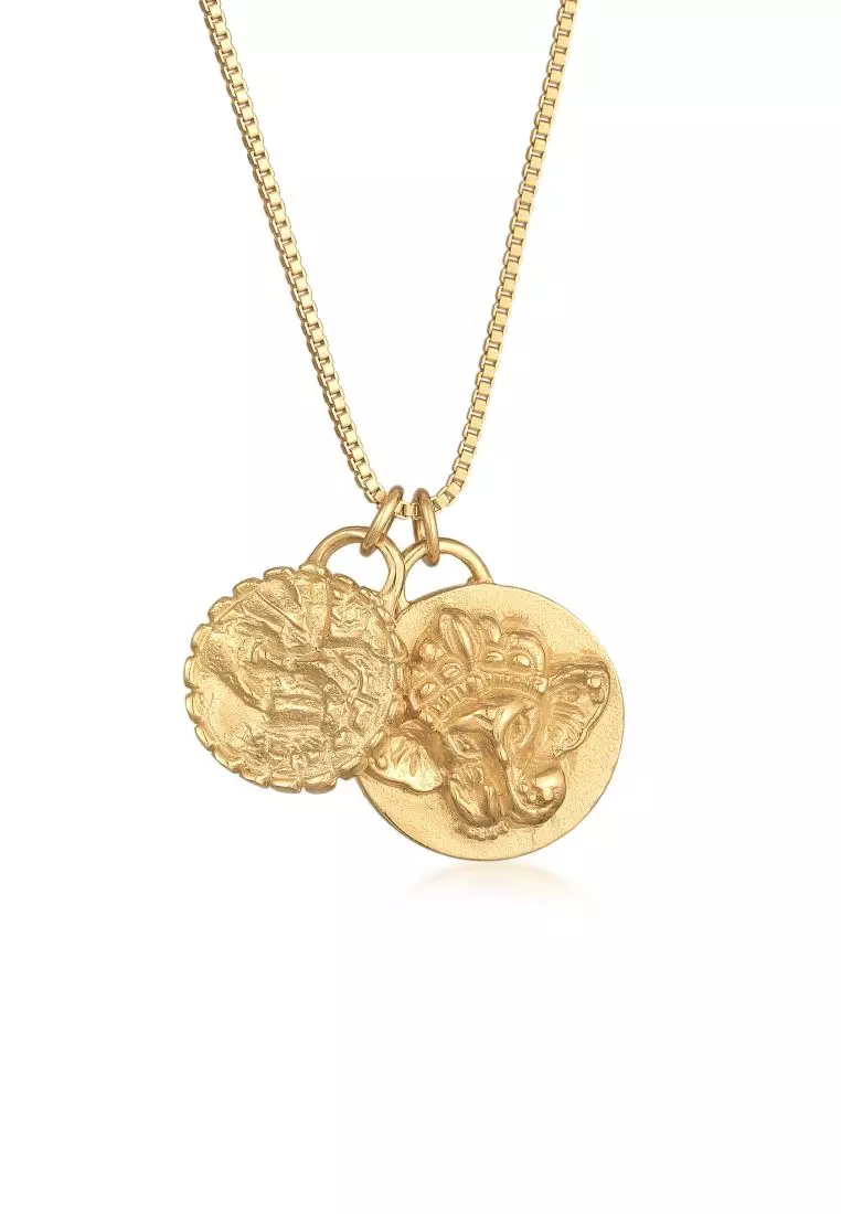 Gold plated sale coin pendant