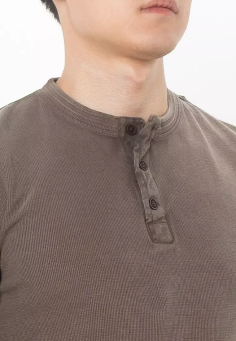 Vintage Textured Grandad Top