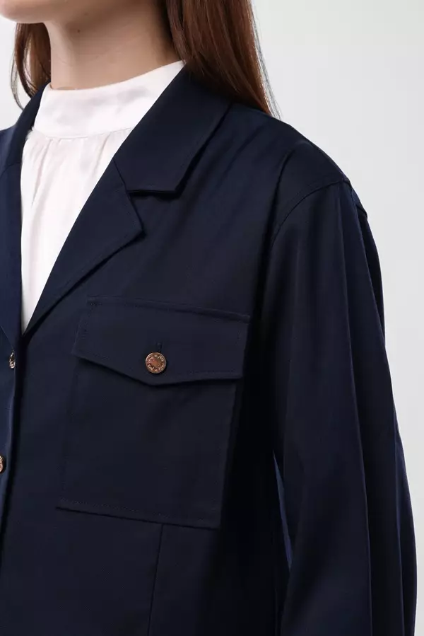 MINIMAL/Emily In Paris - Eliose - Crop Jacket - Blue Warna Blue