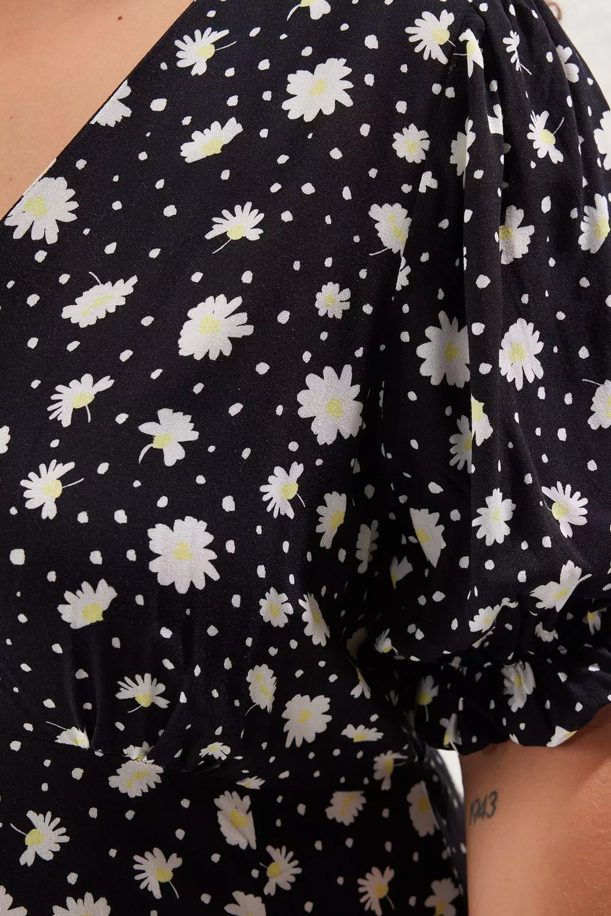 Plus Size Floral Woven Slit Dress