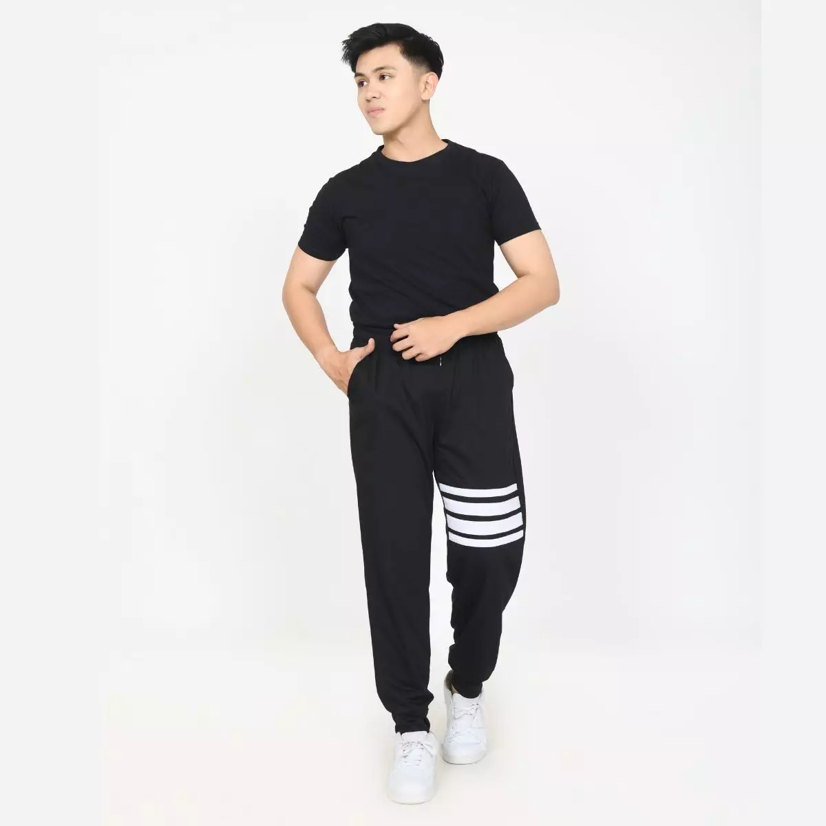 Dhio Jogger Sweatpants [BLACK] Celana Panjang Olahraga Pria Size M-XXL Babyterry Gym