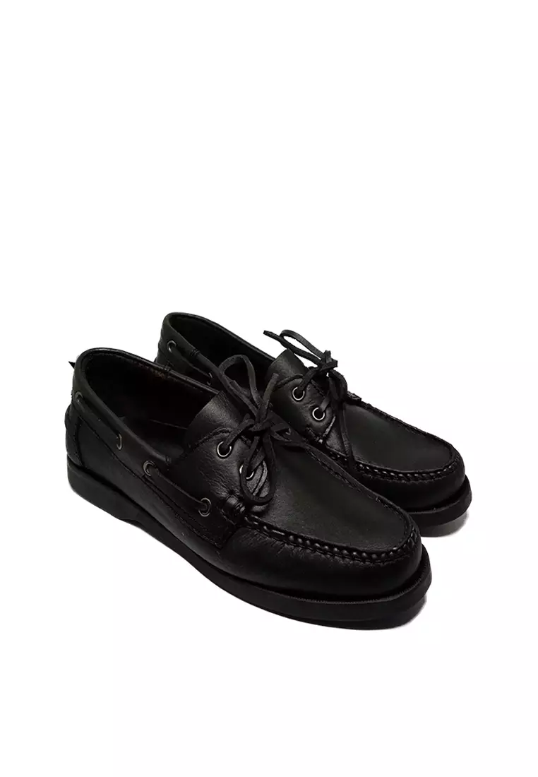 Black topsiders hot sale