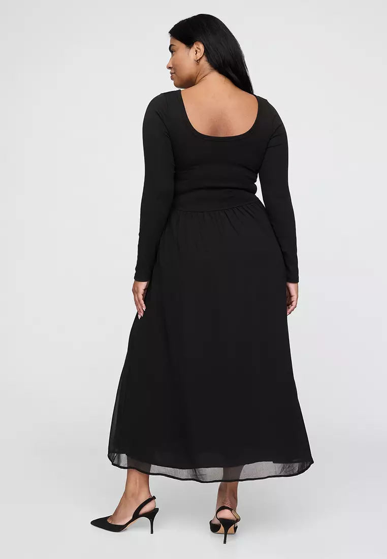 Buy GAP Mixed Media Sheer Maxi Dress 2026 Online | ZALORA